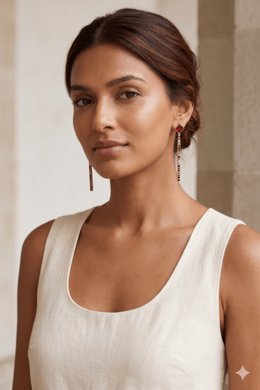 Vibrant Crystal Prism Drop Earring