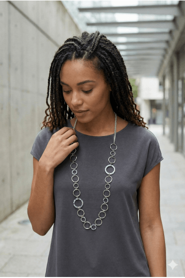 Vibrant Resin Hoop Statement Necklace