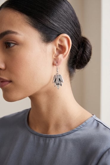 Vintage Leaf Fishhook Earring