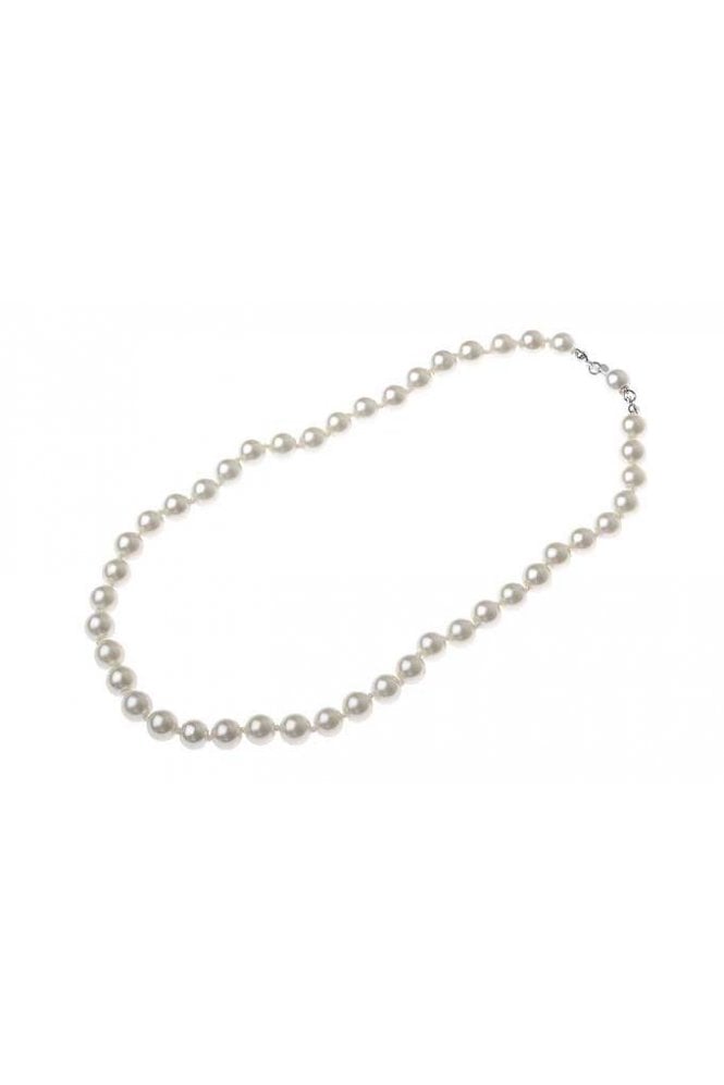 Majique London Luxe Cream Pearl Push Clasp Necklace