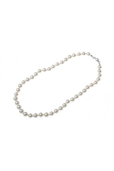 Luxe Cream Pearl Push Clasp Necklace