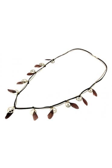 Peaceful Feather Charm Necklace