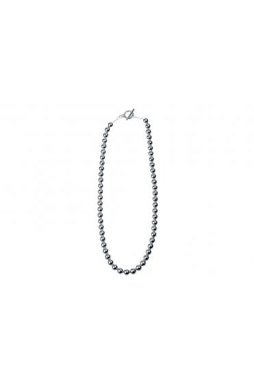 Silver Chic Bead T-Bar Necklace