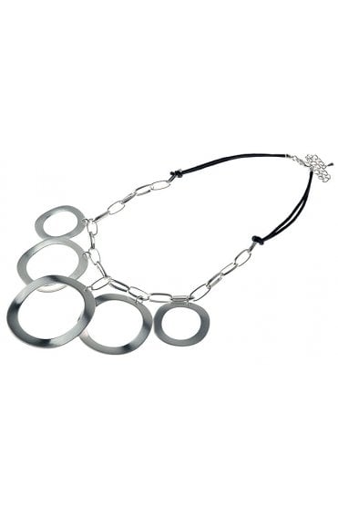 Silver Orbit Layered Necklace