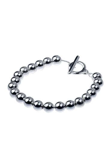 Silver Sphere T-Bar Bracelet