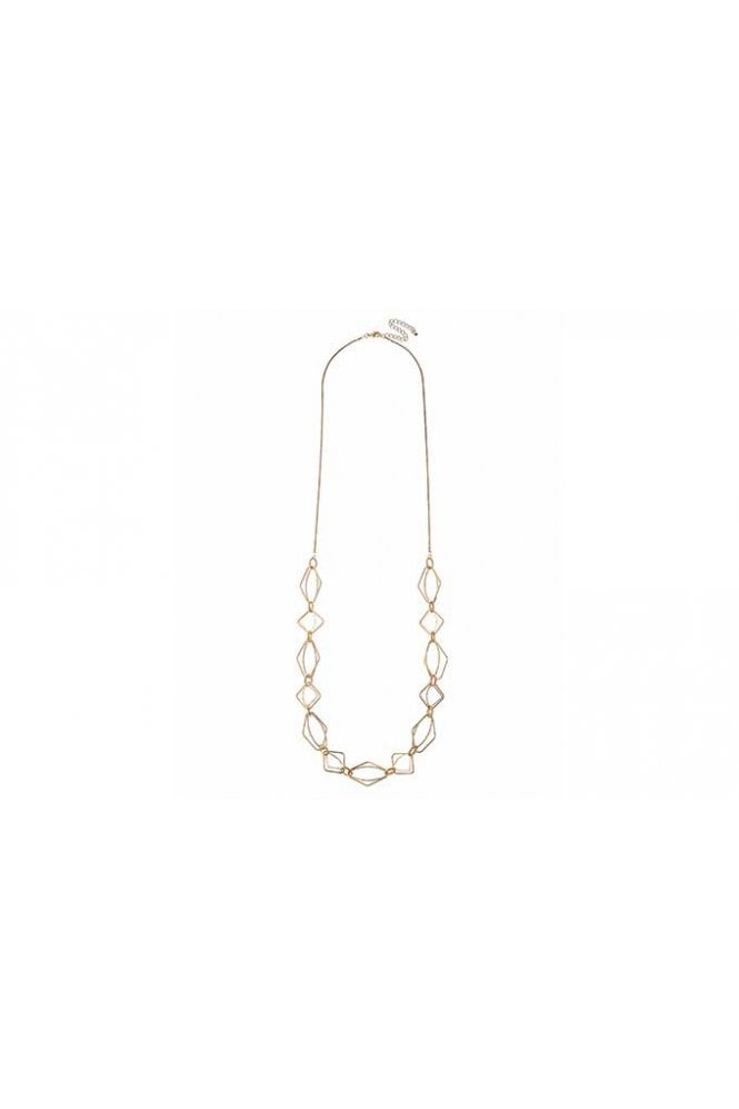 Majique London Snake Chain Necklace with Diamond-Shaped Links