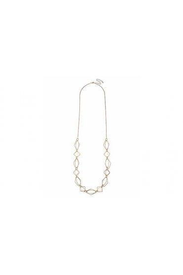 Snake Chain Necklace with Diamond-Shaped Links