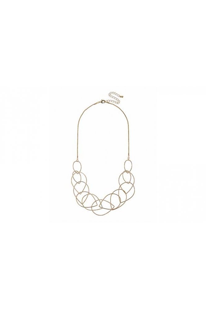 Majique London Snake Chain Necklace with Teardrop Link Details