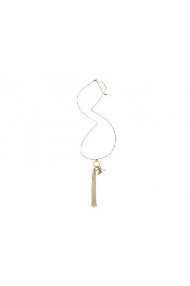Tassel & Key Charm Long Necklace