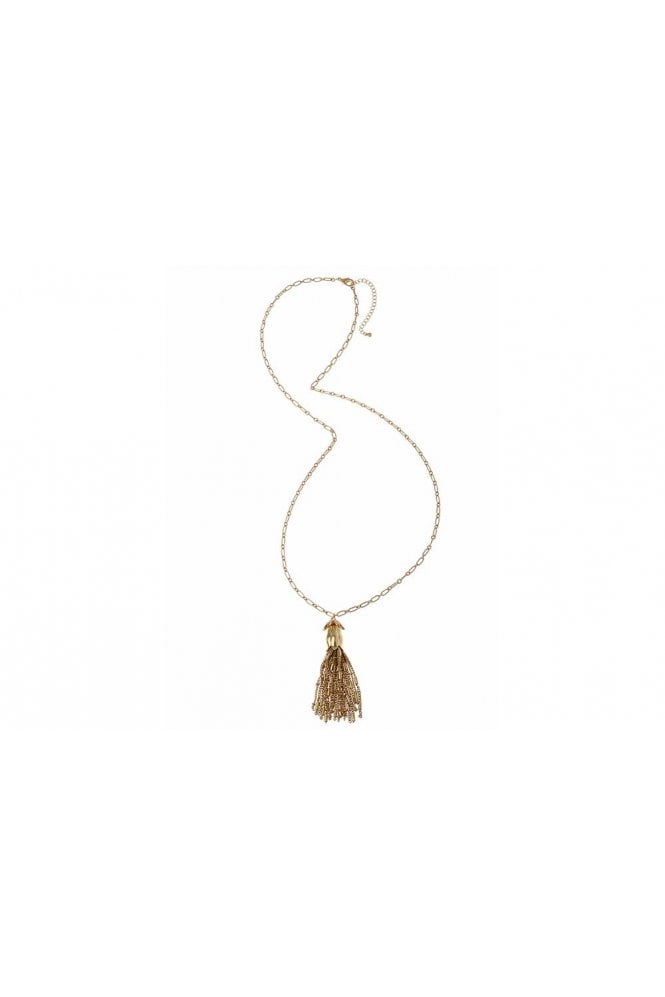 Majique London Tassel Pendant Long-Link Chain Necklace