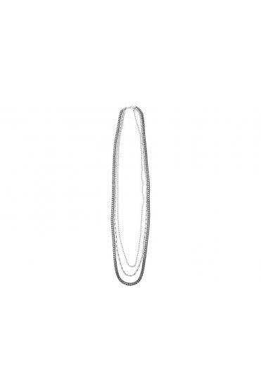 Triple Layer Urban Silver Necklace