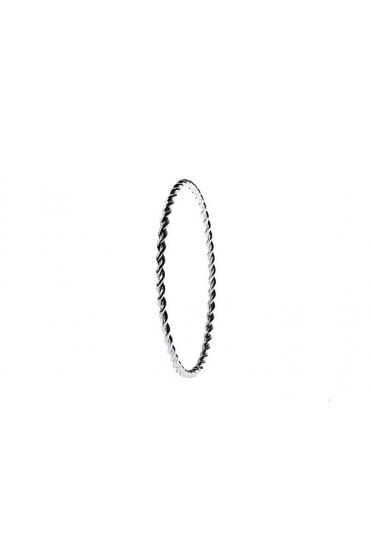 Twisted Luxe Silver Bangle