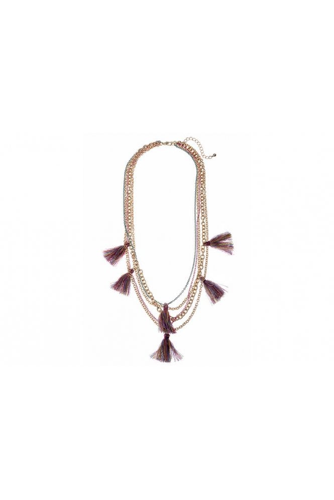 Majique London Vibrant Threaded Chain Necklace