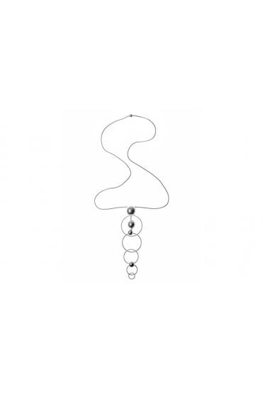 Vintage Silver Circle Pendant Necklace
