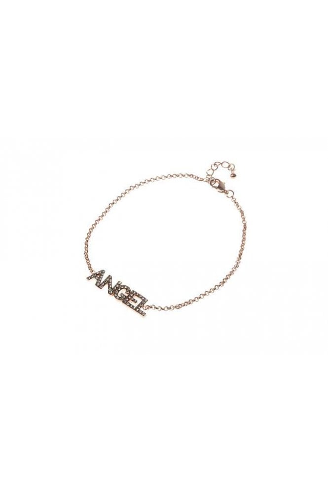 Majique London Angel Message Crystal Chain Bracelet
