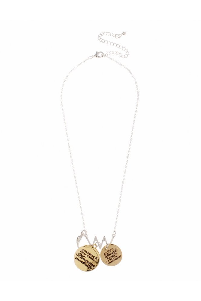 Majique London Double Disc Delight Necklace