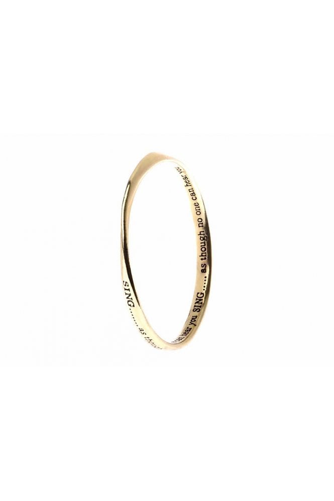 Majique London Golden Melody Message Bangle