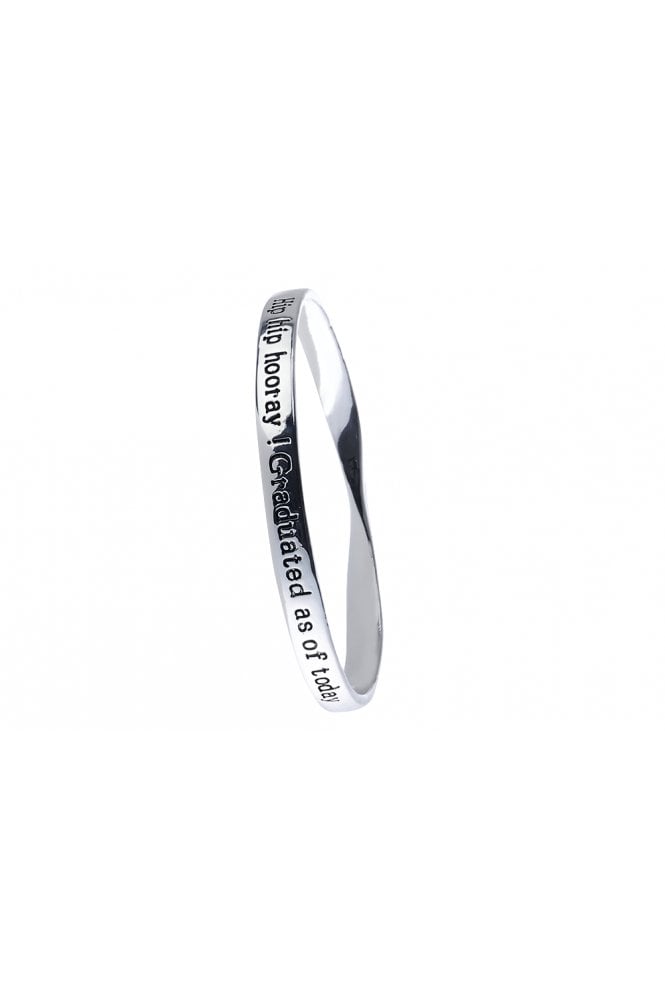 Majique London Graduation Celebration Silver Bangle