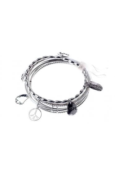 Hope & Peace Multi Row Bracelet