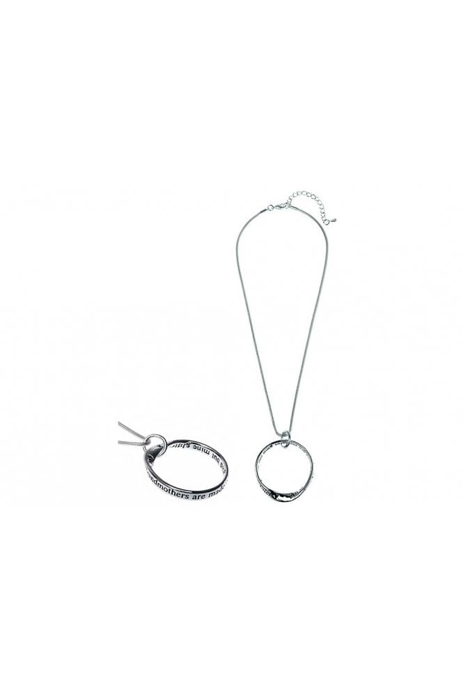 Majique London Shimmering Silver Grandmother Tribute Necklace