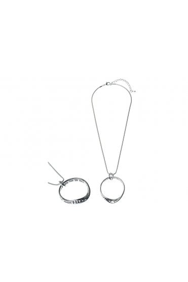 Silver Heartfelt Distance Message Necklace