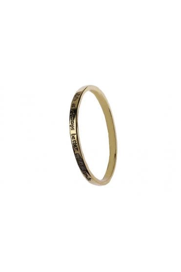 Smiles Ahead Gold Message Bangle