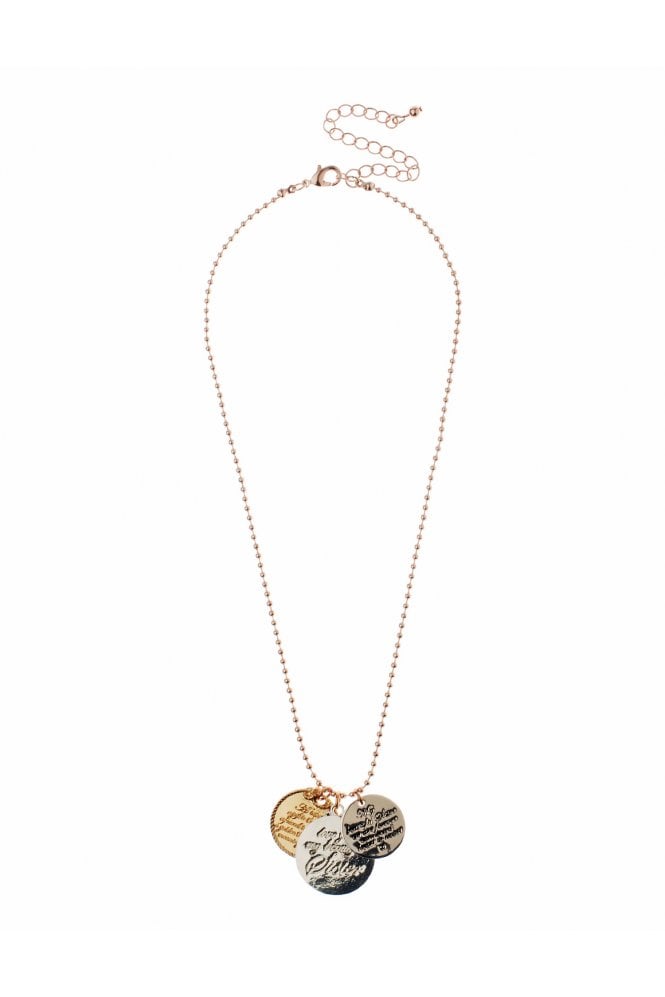 Majique London Triple Vibe Disc Necklace