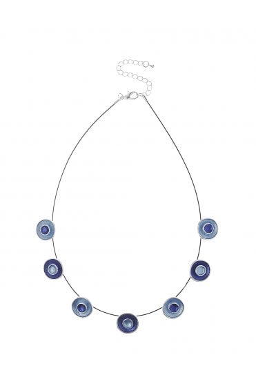 Midnight Wire Necklace With Sapphire Disc