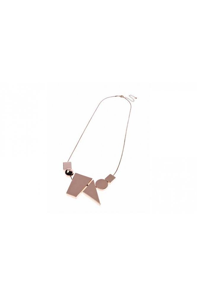 Majique London Modern Rose Gold Geo Necklace