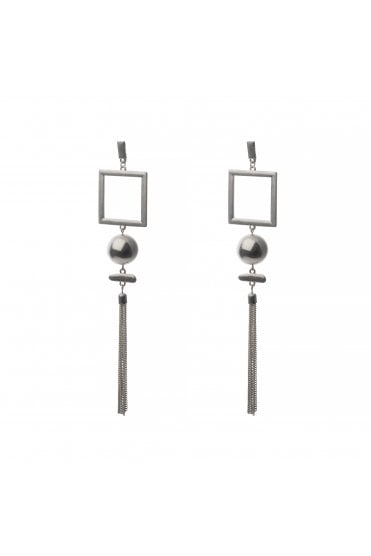 Modern Tassel Square Earring