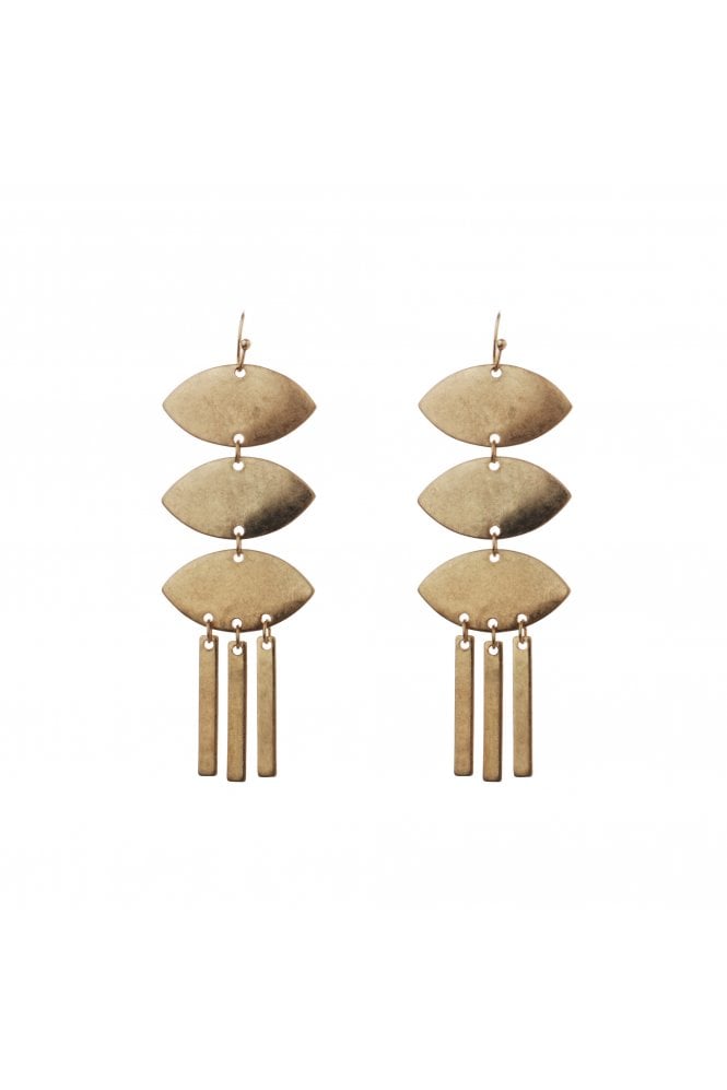 Majique London Modern Triple Drop Fish Hook Earring