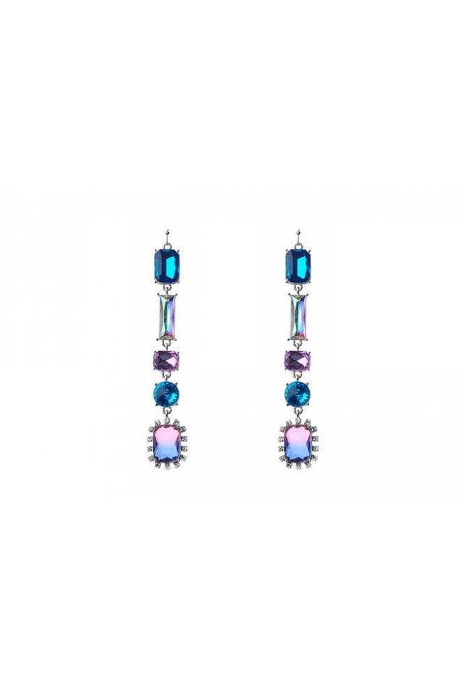 Majique London Multicolour Stone Fish Hook Earring