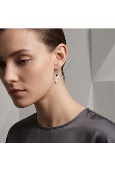 Origami Bird Fish Hook Drop Earrings
