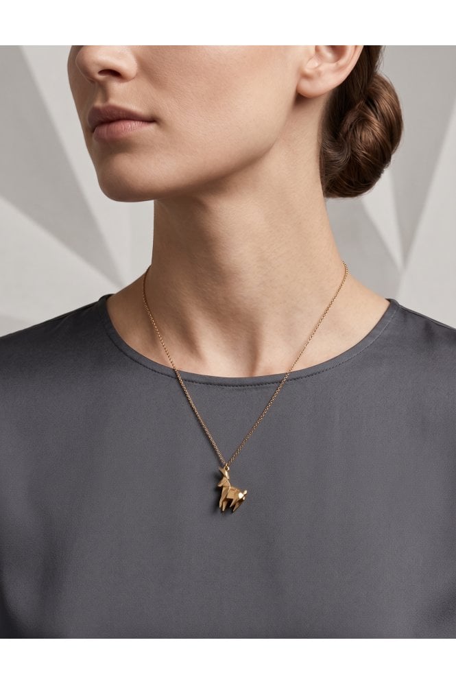 Origami Dog Charm Necklace