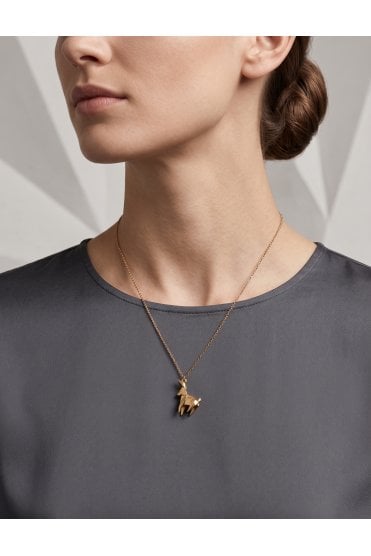 Origami Dog Charm Necklace
