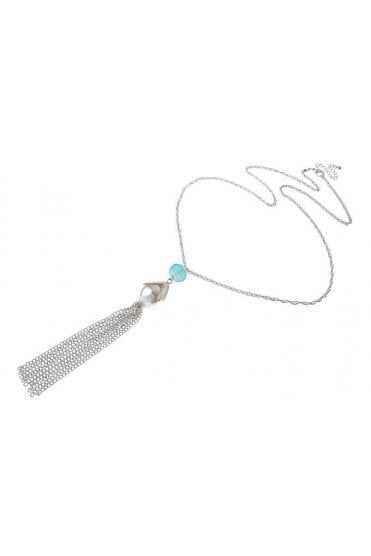 Pearl Cascade Long Necklace