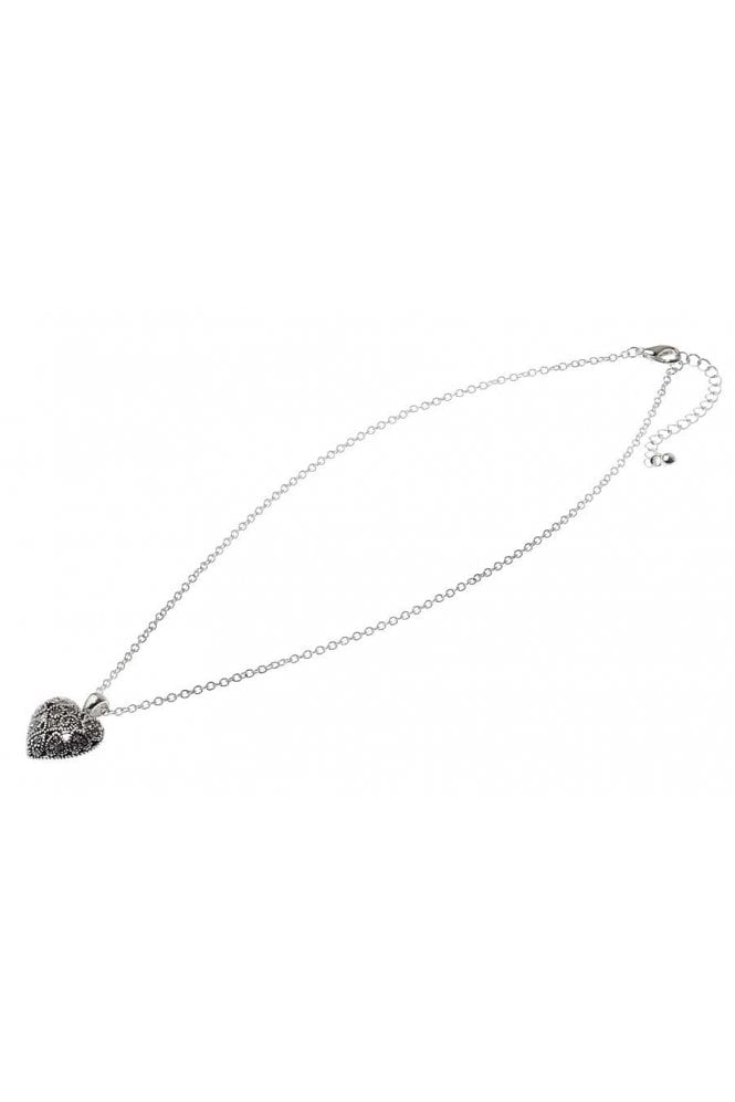 Majique London Puffed Heart Link Necklace