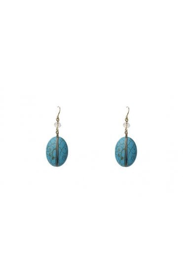 Quartz & Crystal Drop Fish Hook Earring