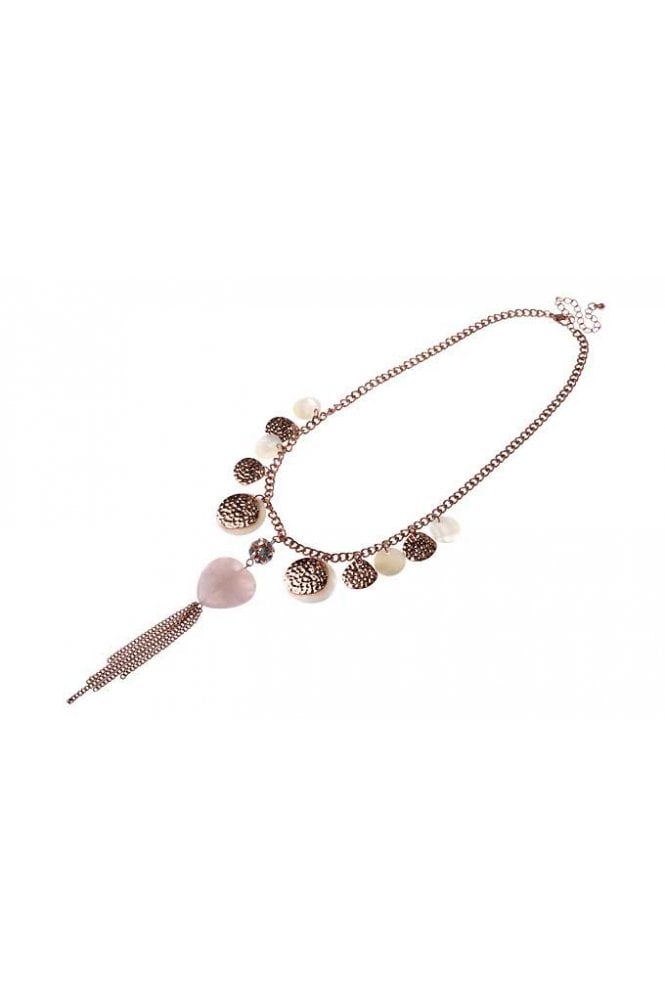 Majique London Quartz Glow Disc Necklace