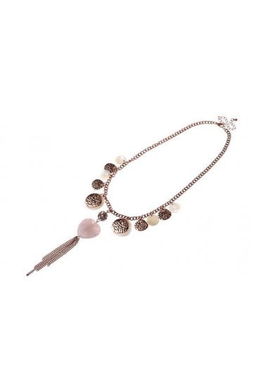 Quartz Glow Disc Necklace