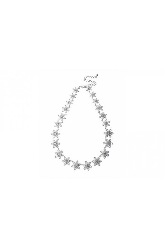 Majique London Radiant Blossom Cubic Zirconia Necklace
