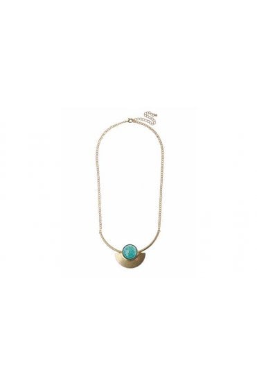 Radiant Crescent Pendant Necklace