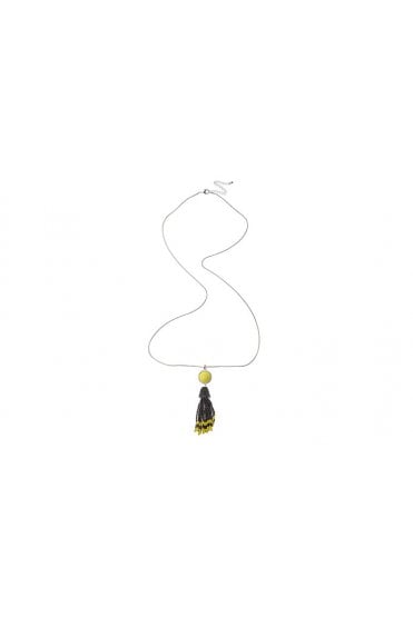 Radiant Serpent Chain With Boho Seed Tassel Necklace