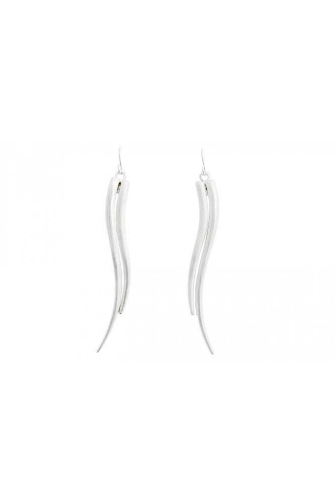 Majique London Rhodium Ray Earring