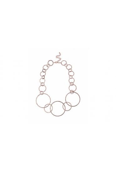 Rose Gold Circle Link Necklace