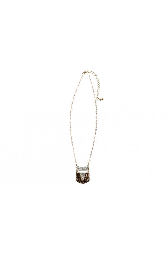 Majique London Scratched Hammered Pendant Necklace