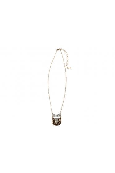 Scratched Hammered Pendant Necklace