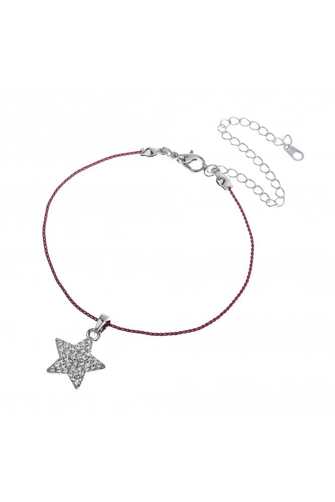 Majique London Sculpted Radiance Elegance S Chain Bracelet With Crystal Star Pendant