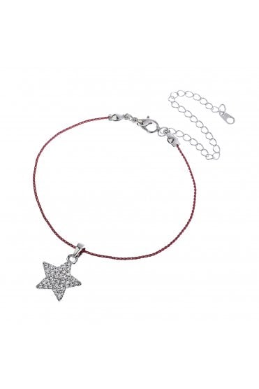 Sculpted Radiance Elegance S Chain Bracelet With Crystal Star Pendant