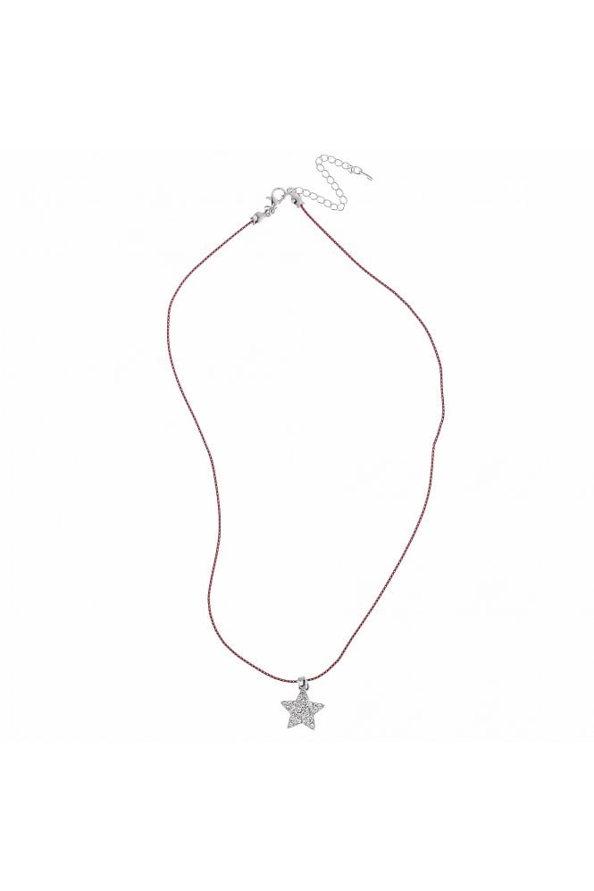 Majique London Sculpted Radiance Elegance S Chain Necklace With Crystal Star Pendant